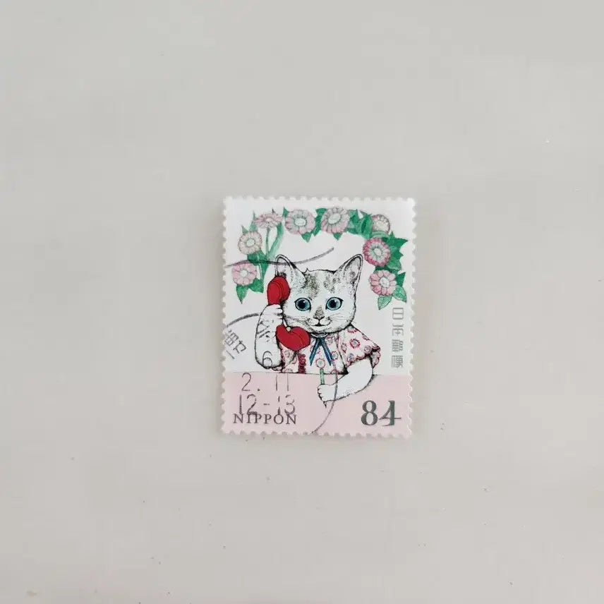 [BUNJANG] Yuko Higuchi Vintage Cat Stamp / 히구치 유코 빈티지 고양이 우표(개당 가격)
