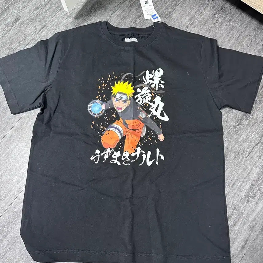 [BUNJANG] Naruto Uzumaki Black T-shirt (LL Size) / 나루토 우즈마키 반팔 티셔츠 LL 사이즈