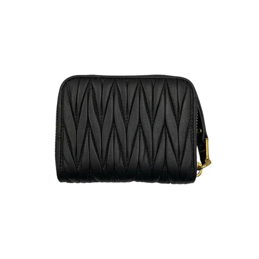 [BUNJANG] Miu Miu Matelassé Zipped Card Wallet Black / 미우미우 마테라쎄 지퍼 어라운드 카드 지갑 블랙