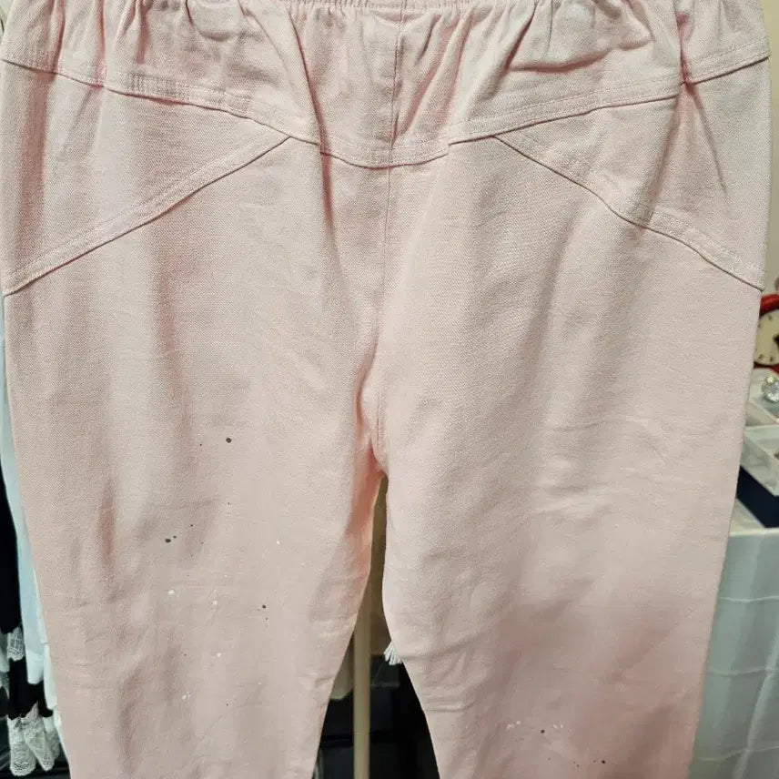 [BUNJANG] Pink Damage String Punching Pants / 핑크 데미지 스트링 펀칭 팬츠
