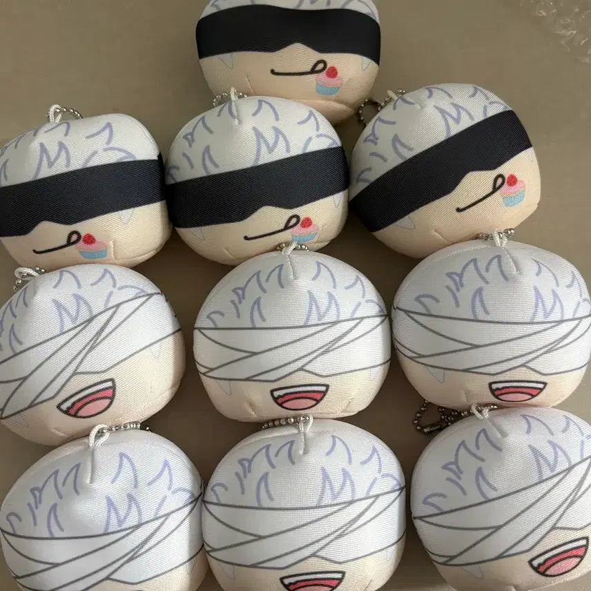 [BUNJANG] Jujutsu Kaisen Gojo Bundle Set Plush Doll Keyring / 일괄) 주술회전 고죠 만쥬 10개 인형 누이 키링
