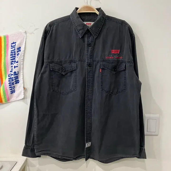[SOLD OUT] 118 리바이스 웨스턴 흑청 데님 셔츠 빈티지