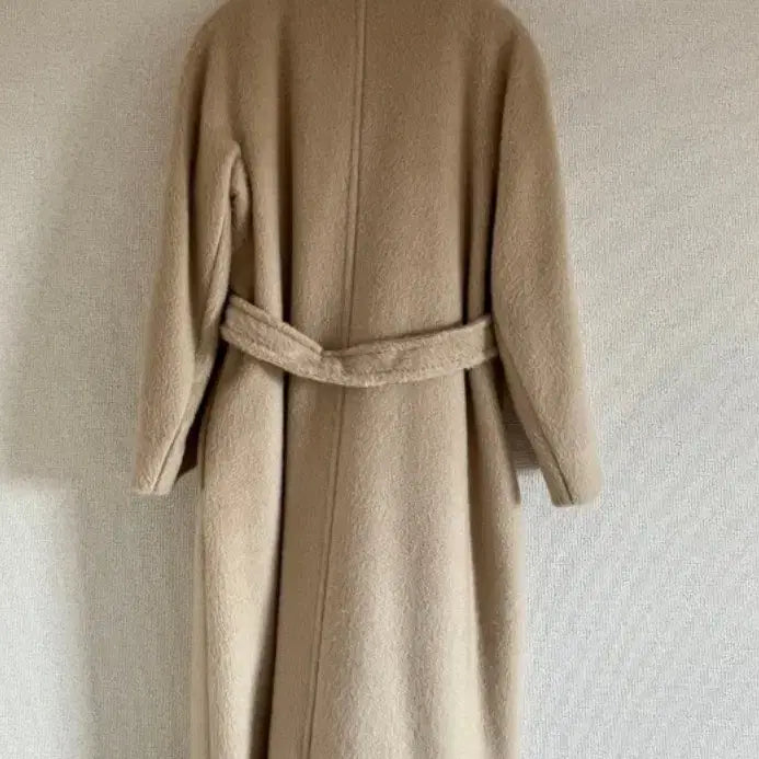 [BUNJANG] Beige Long Belted Coat / 베이지 롱 벨트 코트