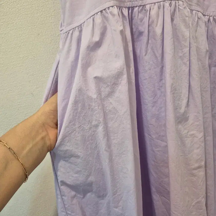 [BUNJANG] MICO Purple Short Sleeve Long Dress / MICO 퍼플 반팔 롱 원피스