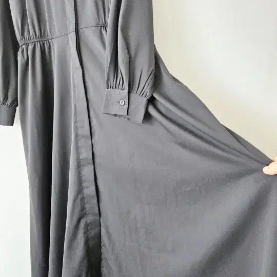 [BUNJANG] Black Chiffon Long Dress / 블랙 쉬폰 롱 원피스