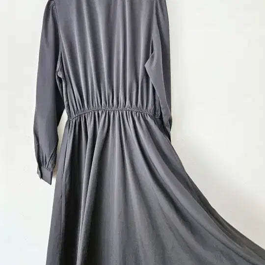 [BUNJANG] Black Chiffon Long Dress / 블랙 쉬폰 롱 원피스