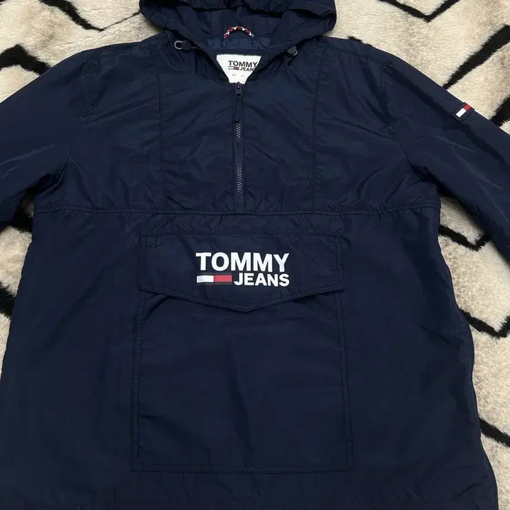 [BUNJANG] Tommy Jeans Navy Hooded Anorak L / [L]타미진스 후드 아노락/네이비