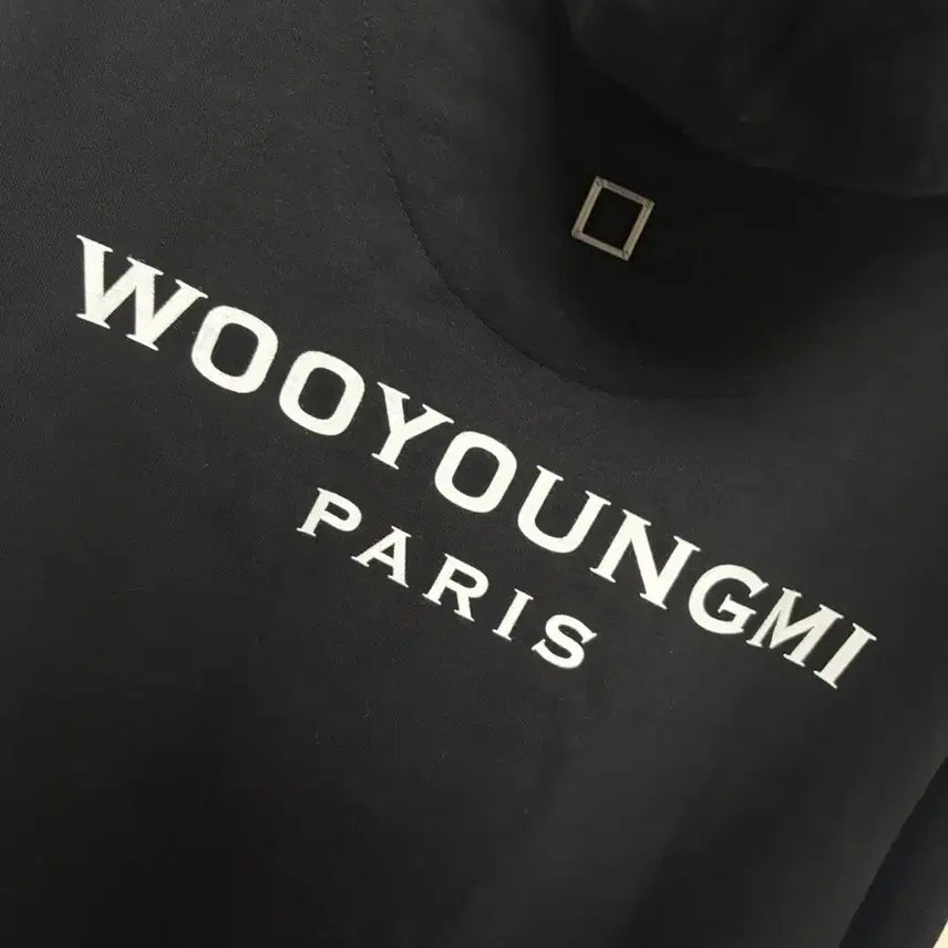 [BUNJANG] Wooyoungmi Back Logo Hoodie Black / [새상품급/44] 우영미 백로고 후드티 블랙 신형