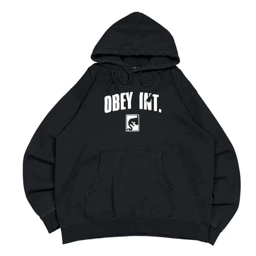 [BUNJANG] OBEY Black Hoodie / 오베이 블랙컬러 후드티