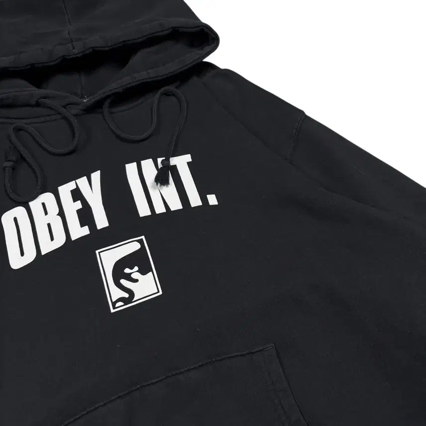 [BUNJANG] OBEY Black Hoodie / 오베이 블랙컬러 후드티