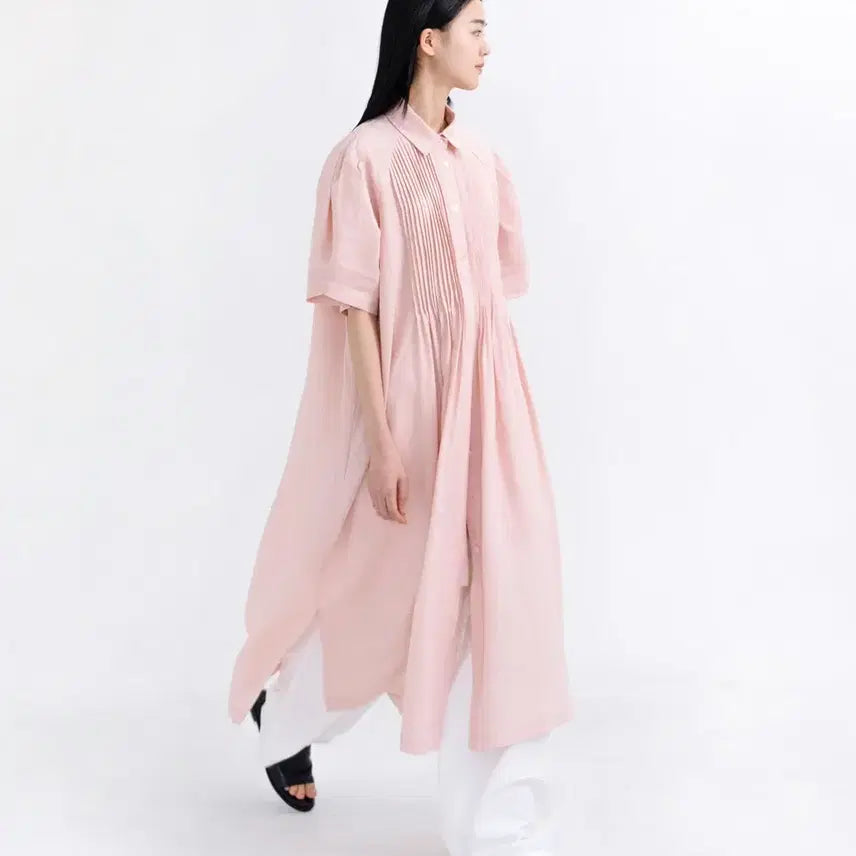 [BUNJANG] Byeunoiya Mone Pintuck Dress Pink M / 유노이아 모네 핀턱 드레스 mone pintuck dress pink M