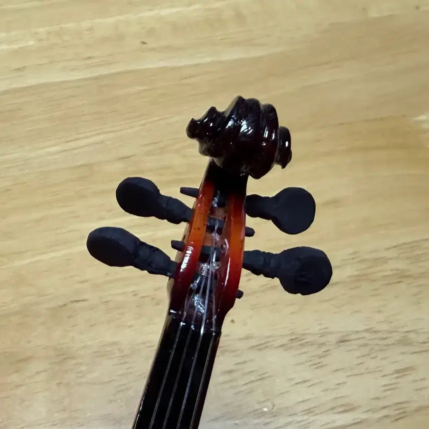 [BUNJANG] 18cm Wooden Violin Model with Bow and Stand / 바이올린 악기 나무 모형 18cm