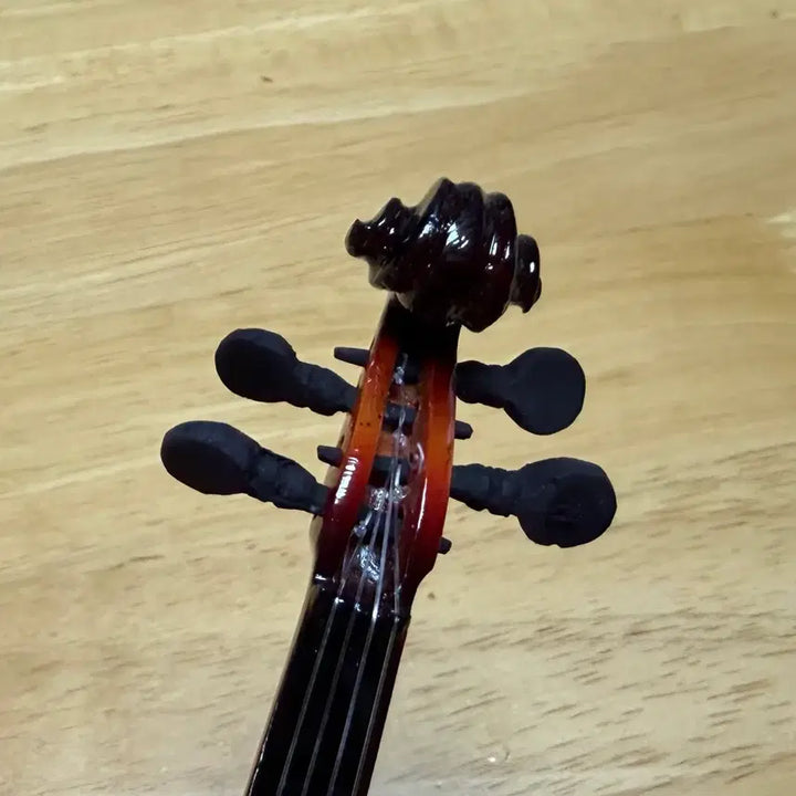 [BUNJANG] 18cm Wooden Violin Model with Bow and Stand / 바이올린 악기 나무 모형 18cm