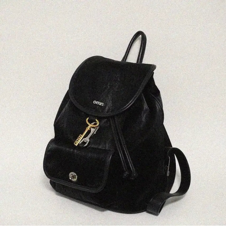 [BUNJANG] Omnipotent Leather Backpack Black Key &amp; Backpack / 옴니포턴트 레더 백팩 블랙 key &amp; backpack
