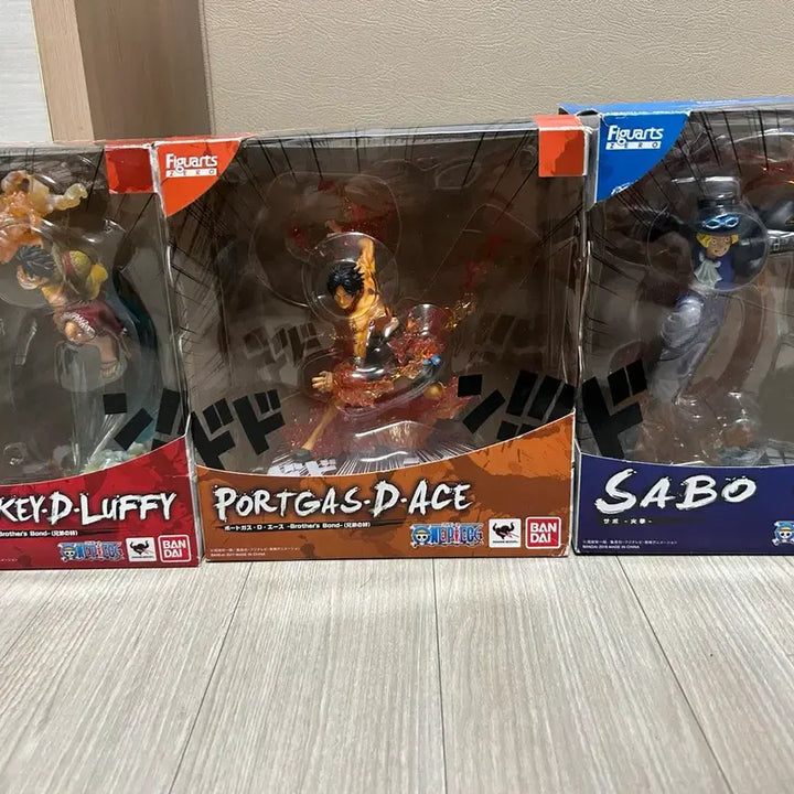 [BUNJANG] Bandai Figuarts ZERO Luffy Ace Sabo Figure Set / 원피스 Figuarts ZERO 루피 에이스 사보 피규어