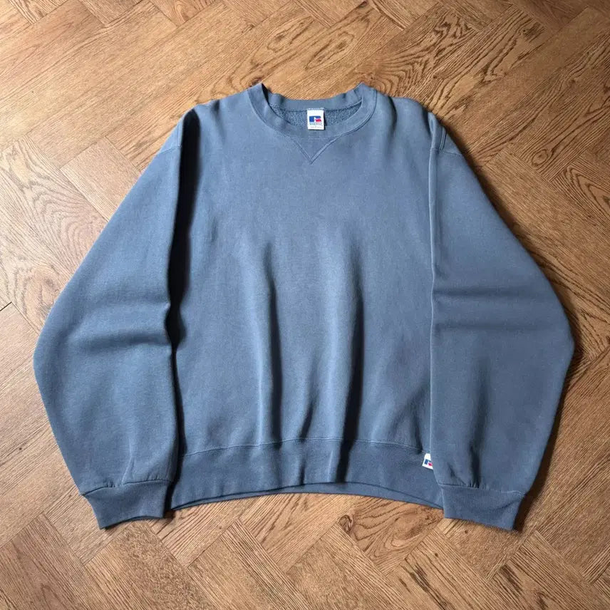 [BUNJANG] Russell USA Cobalt Blue Plain Sweatshirt / [L]러셀 USA 코발트블루 플레인 스웻셔츠