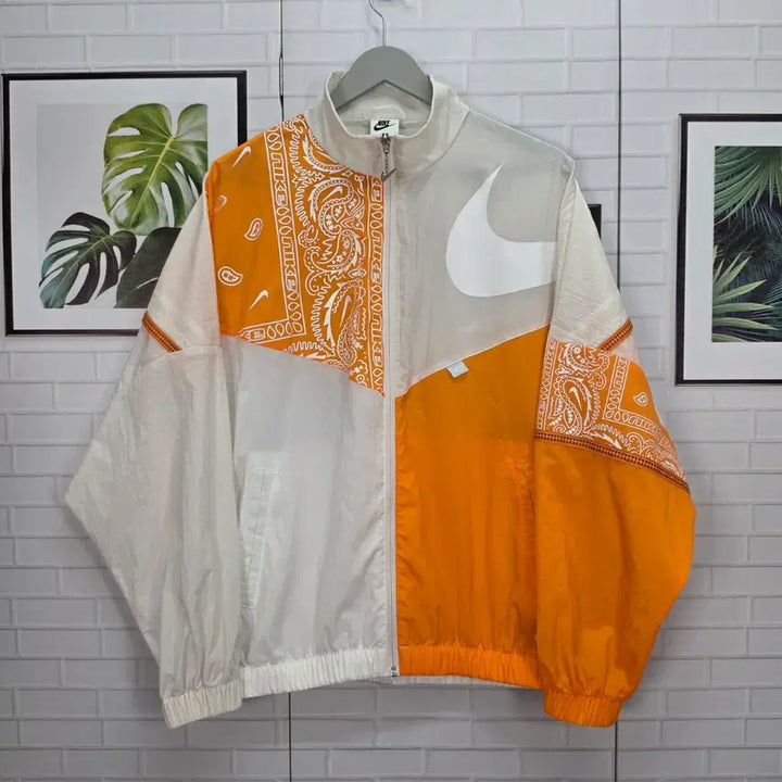 [BUNJANG] Nike Woven Paisley Pattern Zip-Up Jacket Windbreaker / 나이키 우븐 페이즐리 패턴 집업 자켓 바람막이 M사이즈