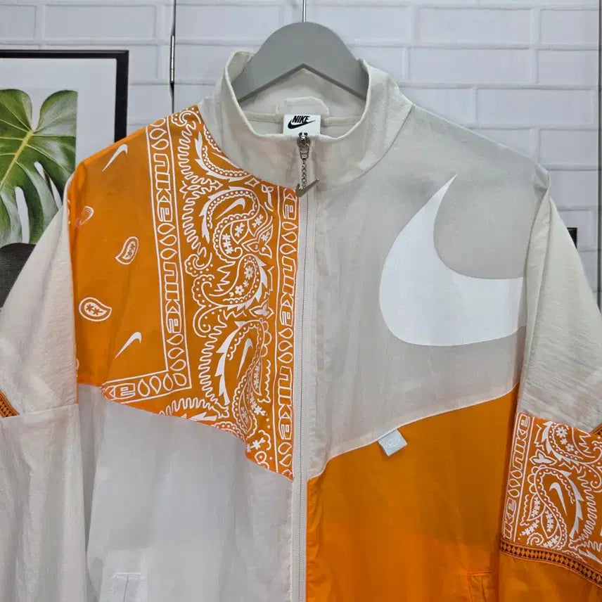 [BUNJANG] Nike Woven Paisley Pattern Zip-Up Jacket Windbreaker / 나이키 우븐 페이즐리 패턴 집업 자켓 바람막이 M사이즈