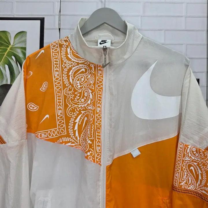 [BUNJANG] Nike Woven Paisley Pattern Zip-Up Jacket Windbreaker / 나이키 우븐 페이즐리 패턴 집업 자켓 바람막이 M사이즈