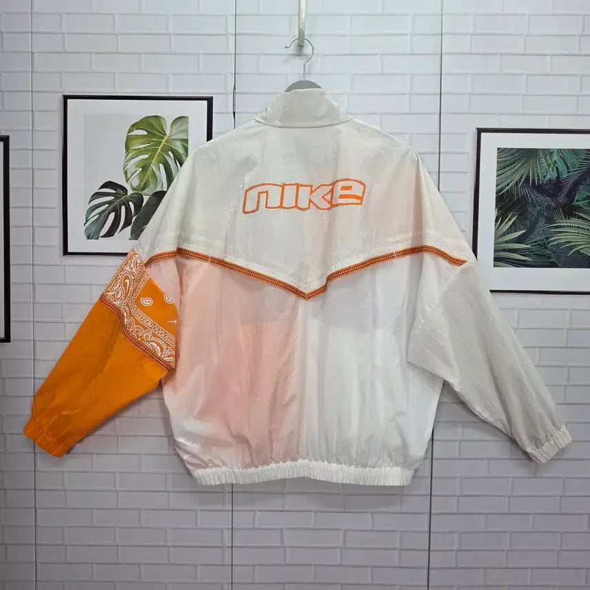 [BUNJANG] Nike Woven Paisley Pattern Zip-Up Jacket Windbreaker / 나이키 우븐 페이즐리 패턴 집업 자켓 바람막이 M사이즈