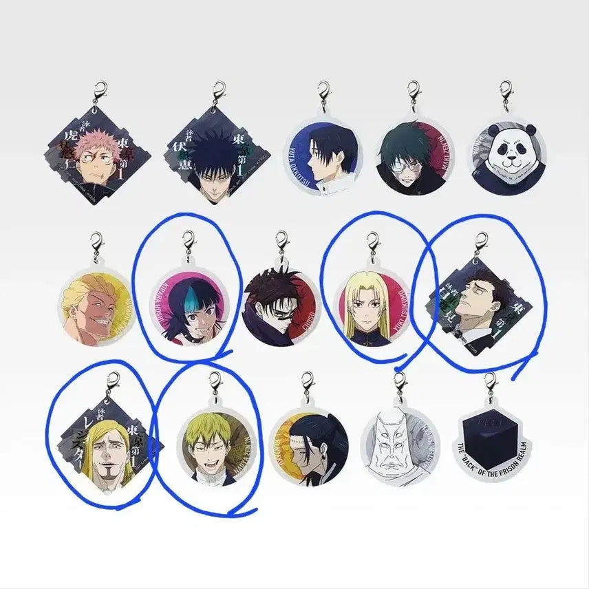 [BUNJANG] Jujutsu Kaisen Cursed Play Acrylic Keyring / 주술회전 사멸회유 M상 아크릴 키링 나오야히구루마키라라레지스타츠쿠모유키