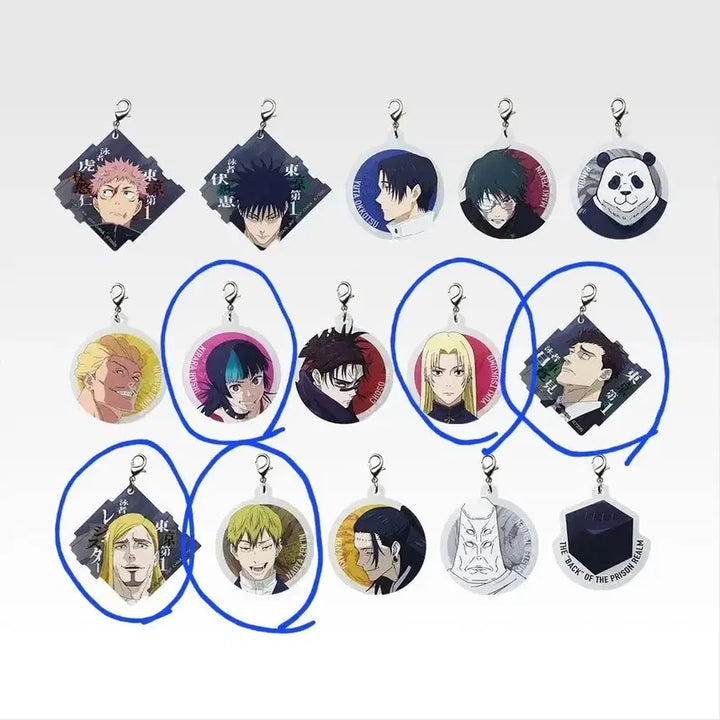 [BUNJANG] Jujutsu Kaisen Cursed Play Acrylic Keyring / 주술회전 사멸회유 M상 아크릴 키링 나오야히구루마키라라레지스타츠쿠모유키