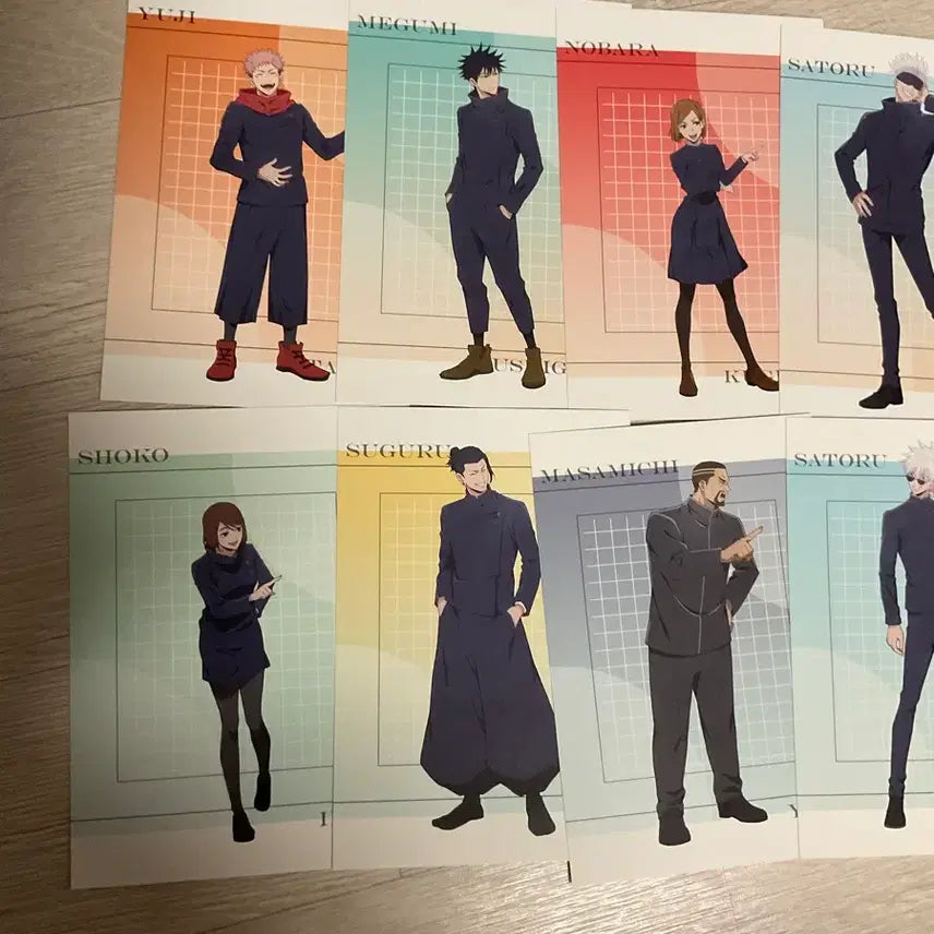 [BUNJANG] Jujutsu Kaisen Character Postcard Bundle Set / 주술회전 고죠 유지 메구미 노바라 게토 쇼코 특전 엽서