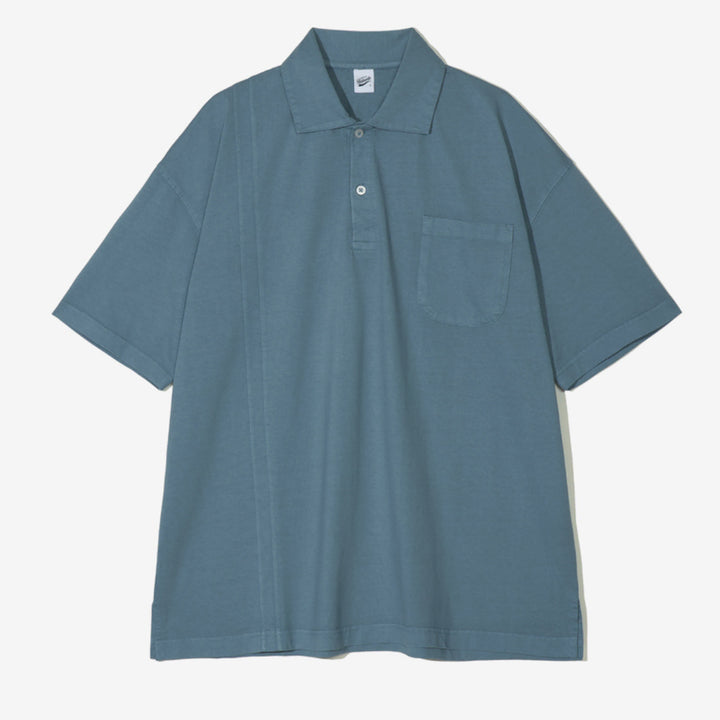 [BUNJANG] Partimento Oversized Pigment Polo Shirt Blue / 새) 파르티멘토 오버핏 피그먼트 폴로 셔츠 블루 M, L 미개봉 새상품