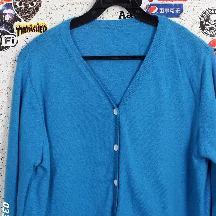 [BUNJANG] Simply Blue V-Neck Cardigan / 여성F / 심플리 블루 브이넥 가디건BL 5-51