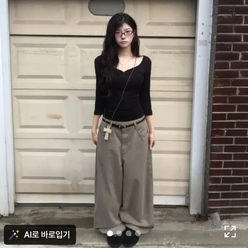 [BUNJANG] Modi Mood Balloon Cotton Wide Pants / 모디무드 벌룬 면 와이드 팬츠