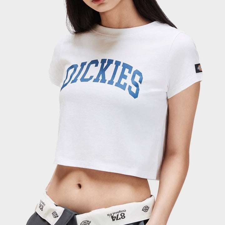 [BUNJANG] Dickies Arch Logo Crop T-Shirt White S / 새) 디키즈 아치 로고 크롭 티셔츠 화이트 S 미개봉 새상품