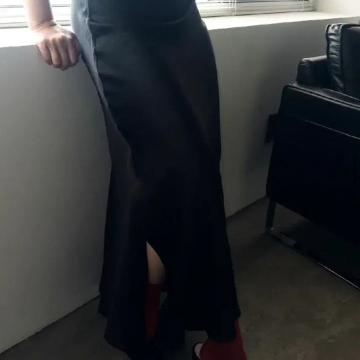 [BUNJANG] Soft Gloss Banding Skirt / Soft Gloss Banding Skirt