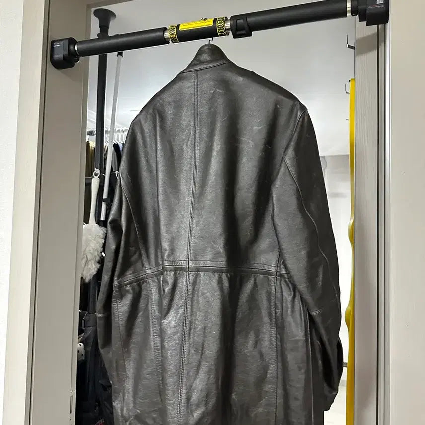 [BUNJANG] Youth Lab High Neck Leather Half Coat / 유스랩 youth lab 하이넥 하프코트