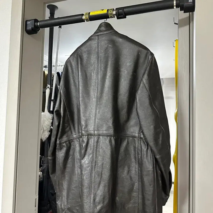 [BUNJANG] Youth Lab High Neck Leather Half Coat / 유스랩 youth lab 하이넥 하프코트