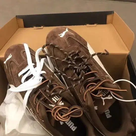 [BUNJANG] Puma Speedcat OG Suede Sneakers Brown/Ivory / 푸마 SPPEDCAT OG  스니커즈  240mm