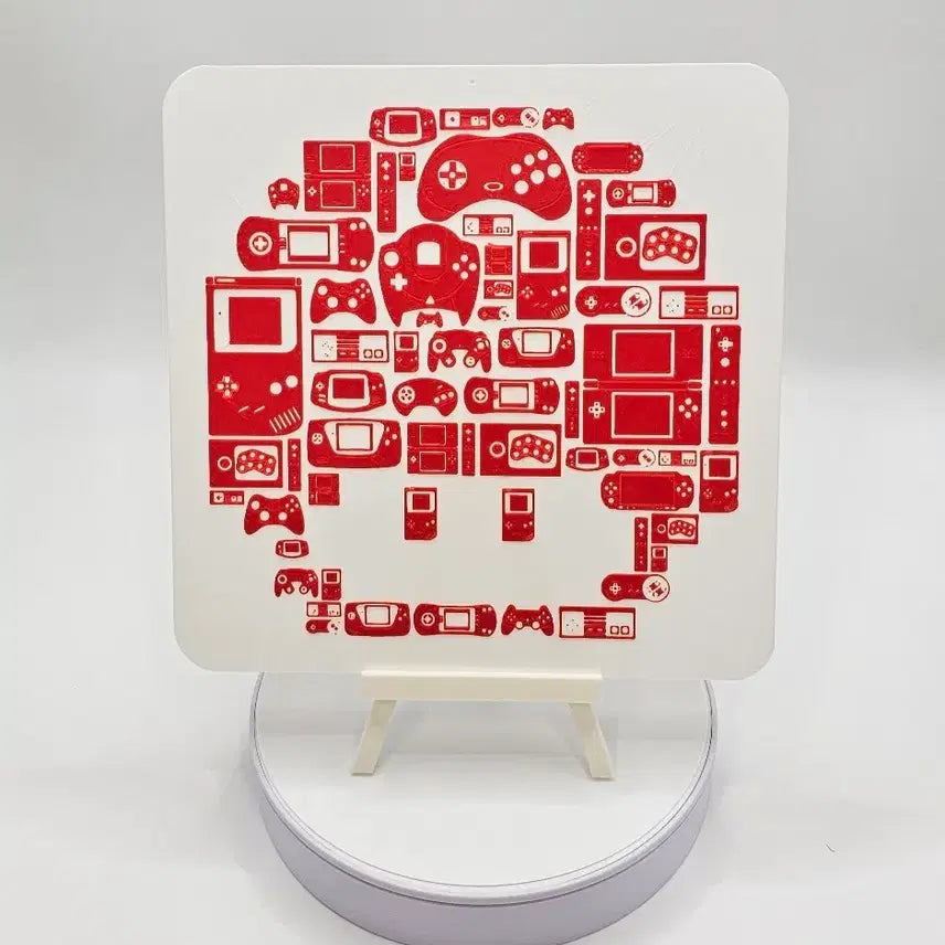 [BUNJANG] 2.5D Memory Art Mario Mushroom Retro Game Console Ornament / [3D 메모리 아트]  마리오 버섯 레트로 게임기 장식품