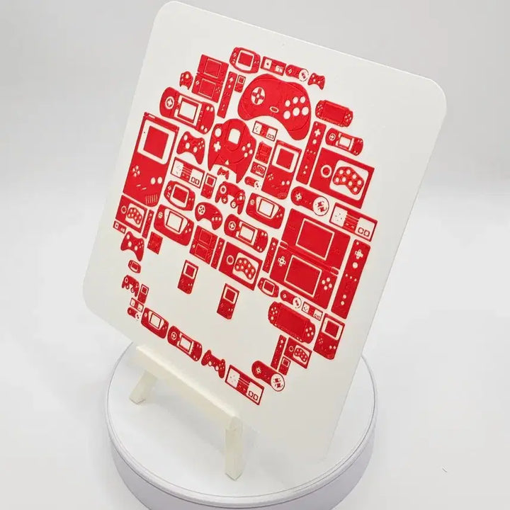 [BUNJANG] 2.5D Memory Art Mario Mushroom Retro Game Console Ornament / [3D 메모리 아트]  마리오 버섯 레트로 게임기 장식품