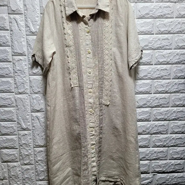 [BUNJANG] 2 Story Jin Linen Lace Long Dress / 고퀄 2스토리지니 린넨 레이스 롱 원피스