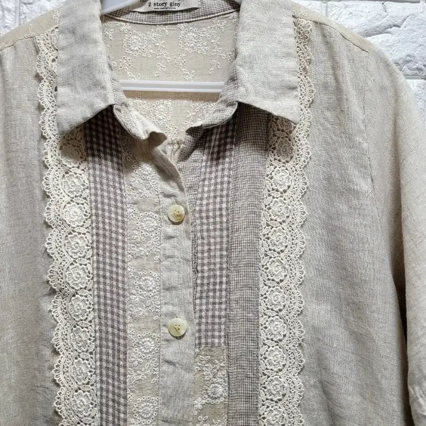[BUNJANG] 2 Story Jin Linen Lace Long Dress / 고퀄 2스토리지니 린넨 레이스 롱 원피스