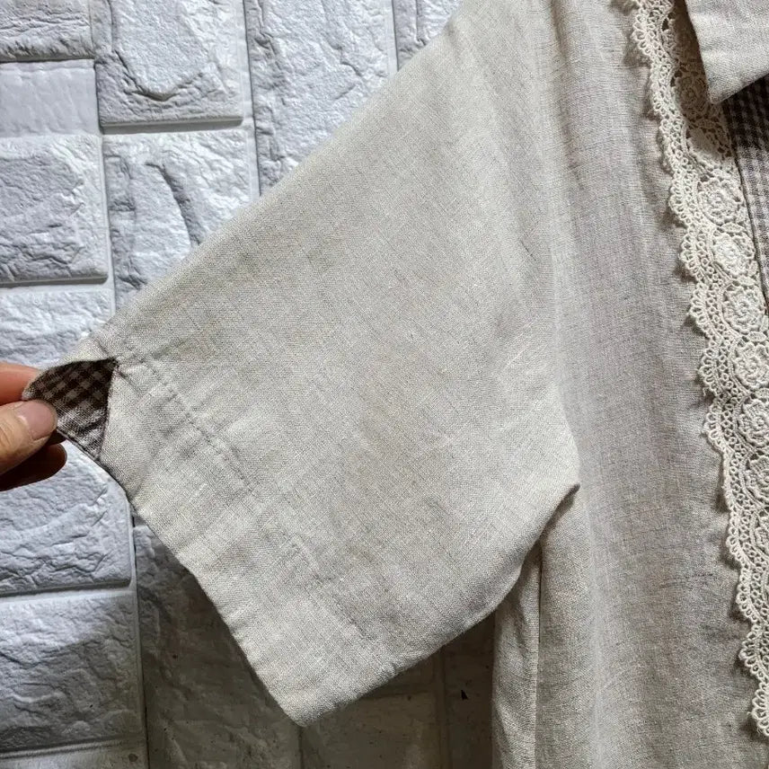 [BUNJANG] 2 Story Jin Linen Lace Long Dress / 고퀄 2스토리지니 린넨 레이스 롱 원피스