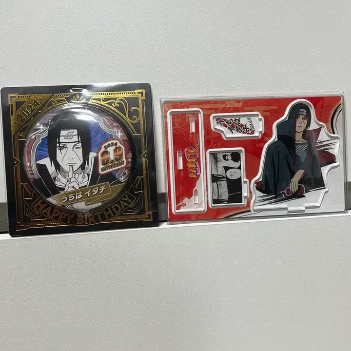 [BUNJANG] Naruto Uchiha Itachi Acrylic Stand and Can Badge Bundle Set / 나루토 (우치하 이타치) 아크릴 스탠드+캔뱃지 일괄 생일 굿즈