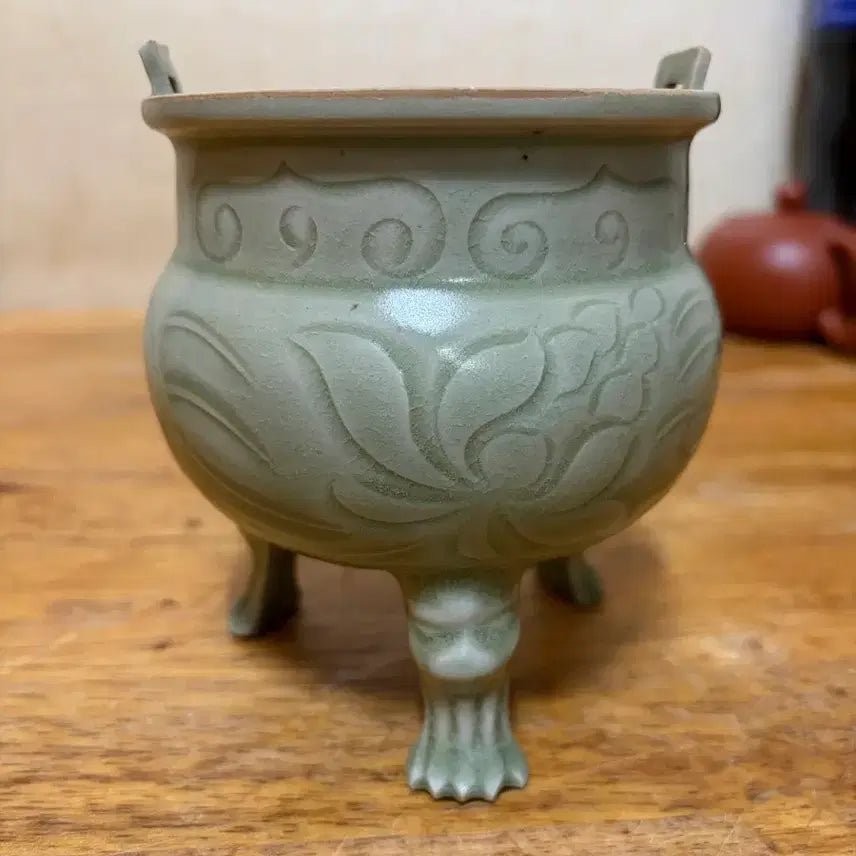 [BUNJANG] Song Dynasty Celadon Incense Burner / 진품 송말 원나라초기 경덕진요 청자향로