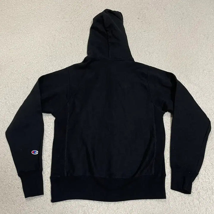 [BUNJANG] Champion Black Logo Hoodie (S) / 챔피온 블랙 로고 후드티 기모 s