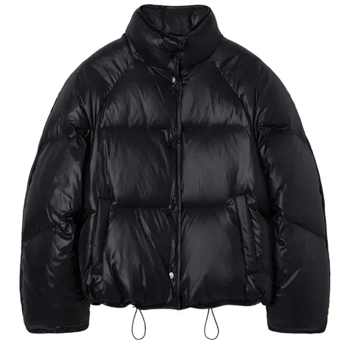 [BUNJANG] In Silence Woman Glossy Goose Down Jacket Black M Padded Jacket / 인사일런스우먼 글로시 구스 다운 자켓 블랙 M 패딩