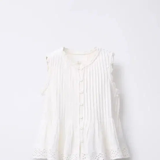 [BUNJANG] ZARA Kids Embroidered Shirt / 자라 키즈 핀턱 &amp; 자수 장식 셔츠