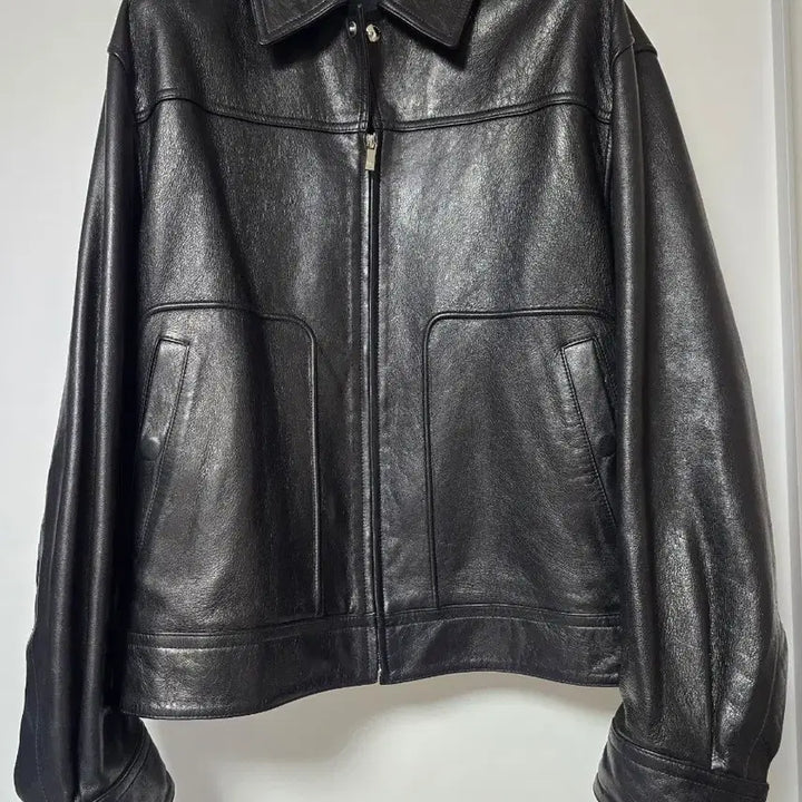 [BUNJANG] JILLSTUART NEW YORK Black Lambskin Trucker Jacket L / 질스튜어트뉴욕 블랙 양가죽 트러커 L 사이즈