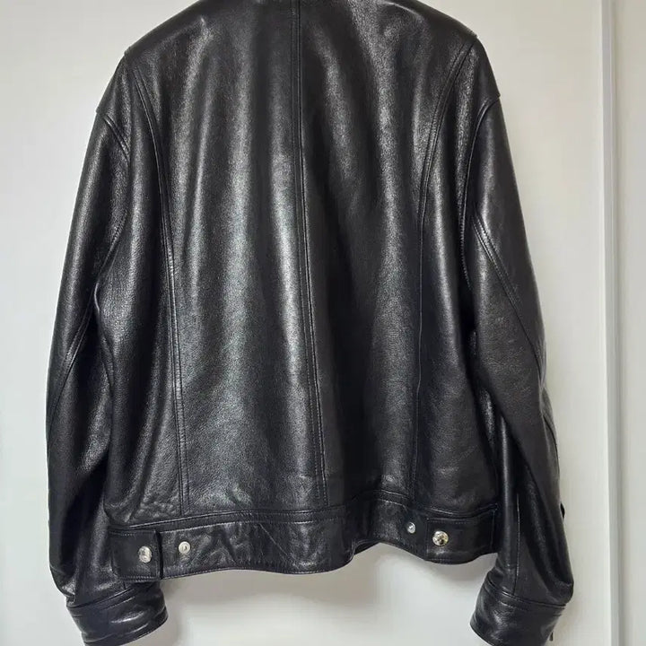 [BUNJANG] JILLSTUART NEW YORK Black Lambskin Trucker Jacket L / 질스튜어트뉴욕 블랙 양가죽 트러커 L 사이즈