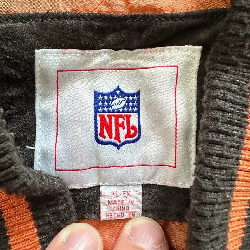 [SOLD OUT] NFL 브라운스 G-III 리얼레더 바시티 자켓 XL