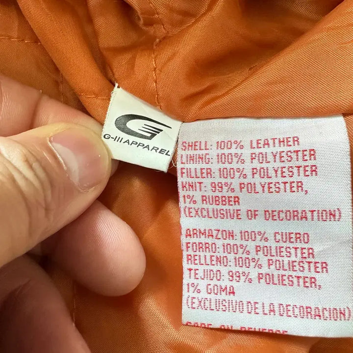 [SOLD OUT] NFL 브라운스 G-III 리얼레더 바시티 자켓 XL