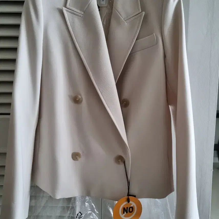 [BUNJANG] MORGAN Double Button Jacket - Beige / 모르간 더블 버튼 자켓 44 베이지(새상품)
